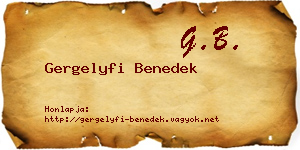 Gergelyfi Benedek névjegykártya